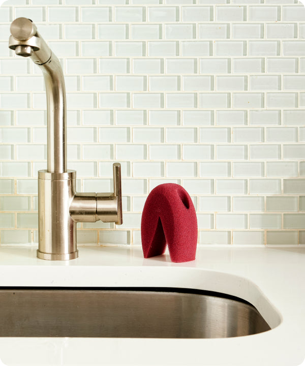 sponge that cleans stemware